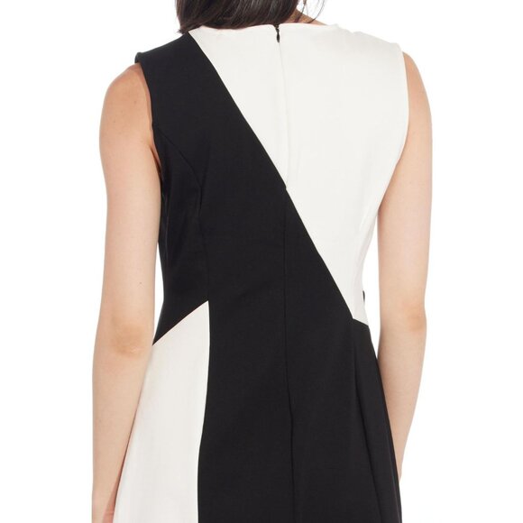 Anthropologie Eva Franco Black and White Knit Midi Sleeveless Zen Dress - Picture 3 of 3